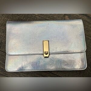 Express silver clutch‎ new